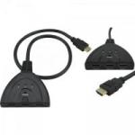 Chave Seletora HDMI 3 Entradas 1 Saída Preto PIX Chave Seletora HDMI 3 Entradas 1 Saída Preto PIX