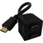 Cabo Divisor de Sinal HDMI 1 Entrada 2 Saída Preto CHIP SCE