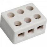 Conector Porcelana 3P 10MM Branco BRASFORT