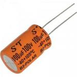 Capacitor Eletrolítico Bipolar 100uF x 100V CAPC0003 Laranja STORM