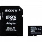 Cartão de Memória 8GB Micro SDHC com Adaptador CLASSE 4 SR-8C4 SONY Cartão de Memória 8GB Micro SDHC com Adaptador CLASSE 4 SR-8C4 SONY