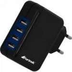 Fonte de Energia USB 4 Portas 4,2A UPS-101BK Preto FORTREK Fonte de Energia USB 4 Portas 4,2A UPS-101BK Preto FORTREK