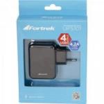 Fonte de Energia USB 4 Portas 4,2A UPS-101BK Preto FORTREK Fonte de Energia USB 4 Portas 4,2A UPS-101BK Preto FORTREK