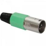 Conector Cannon Macho Plástico PGCN0009 Verde STORM