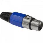 Conector Canon Fêmea Plástico JCCN0006 Azul STORM