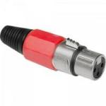 Conector Cannon Fêmea Plástico JCCN0005 Vermelho STORM