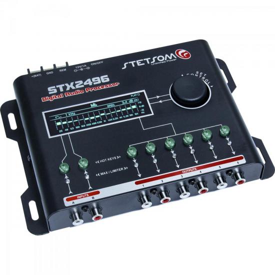 Processador de Áudio com 2 Entradas 6 Saídas STX2496 STETSOM Processador de Áudio com 2 Entradas 6 Saídas STX2496 STETSOM