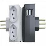 Multi Carregador USB 3P DN1650 Preto DANEVA