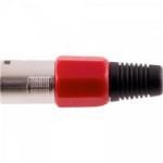Conector Cannon XLR Macho PGCN0005 Plástico Vermelho STORM