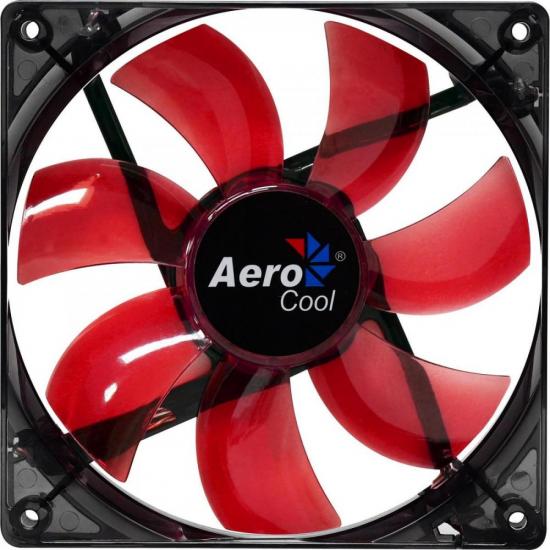 Cooler Fan 12cm RED LED EN51363 Vermelho AEROCOOL Cooler Fan 12cm RED LED EN51363 Vermelho AEROCOOL