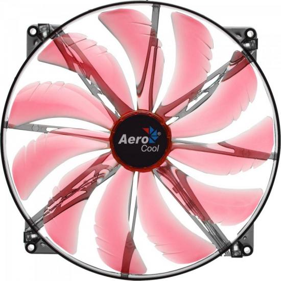 Cooler Fan 20cm SILENT MASTER LED EN55659 Vermelho AEROCOOL Cooler Fan 20cm SILENT MASTER LED EN55659 Vermelho AEROCOOL