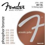 Encordoamento para Violão 12 Cordas Aço 0.010 60-12L Bronze Fosforoso FENDER