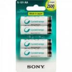 Pilha Recarregável AA com 4 2500mAh NiMh NH-AA-B4GN SONY Pilha Recarregável AA com 4 2500mAh NiMh NH-AA-B4GN SONY