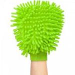 Luva de Microfibra Para Limpeza AU309 Verde MULTILASER