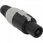 Conector Speakon de Linha Macho 4 Pólos PGSP0004 Preto/Cinza STORM