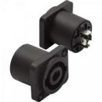 Conector Speakon Fêmea 4 Pólos Painel JCSP0001 Preto STORM