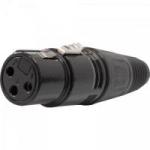 Plug XLR Canon Fêmea JCCN0013 Preto STORM