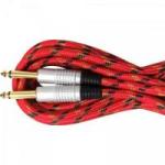 Cabo Guitarra P10 x P10 5m CBGU0005 Vermelho Têxtil STORM Cabo Guitarra P10 x P10 5m CBGU0005 Vermelho Têxtil STORM