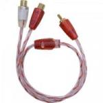 Cabo de Som Automotivo 1 RCA (M) x 2 RCA (F) 40cm BRONZE Cristal STETSOM