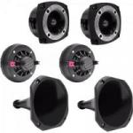 Kit Som Automotivo 120W RMS 8 Ohms 2 DRIVERS + 2 CORNETAS LONGAS + 2 SUPER TWEETERS ORION