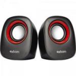 Caixa Multimídia 2.0 5W RMS CS-89 Preta/Vermelha EXBOM Caixa Multimídia 2.0 5W RMS CS-89 Preta/Vermelha EXBOM