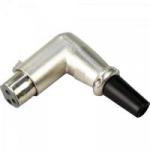 Conector Cannon XLR 90º Fêmea JCCN0012 Níquel STORM