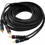 Cabo 2 RCA Macho x 2 RCA Macho com Fio Terra 5m CBRC0012 Preto STORM Cabo 2 RCA Macho x 2 RCA Macho com Fio Terra 5m CBRC0012 Preto STORM