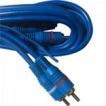 Cabo 2 RCA Macho x 2 RCA Macho com Fio Terra 5m CBRC0019 Azul STORM Cabo 2 RCA Macho x 2 RCA Macho com Fio Terra 5m CBRC0019 Azul STORM