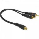 Cabo Y 1 RCA Fêmea x 2 RCA Macho 20cm 5mm CBAY0006 Preto STORM Cabo Y 1 RCA Fêmea x 2 RCA Macho 20cm 5mm CBAY0006 Preto STORM