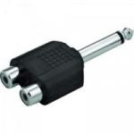Adaptador P10 Mono x 2 RCA Fêmea Níquel ADAP0030 Preto STORM