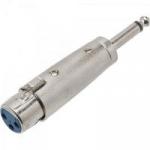 Adaptador P10 Mono x XLR Cannon Fêmea Metal ADAP0028 Prata STORM