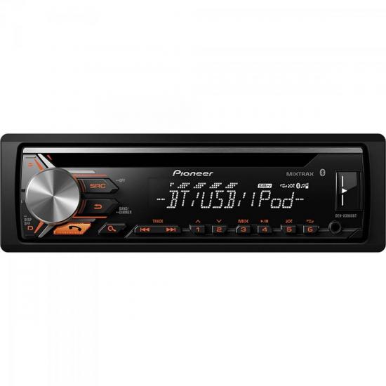 Auto Rádio CD/USB/SD/AM/FM/Bluetooth DEH-X3980BT Preto PIONEER Auto Rádio CD/USB/SD/AM/FM/Bluetooth DEH-X3980BT Preto PIONEER