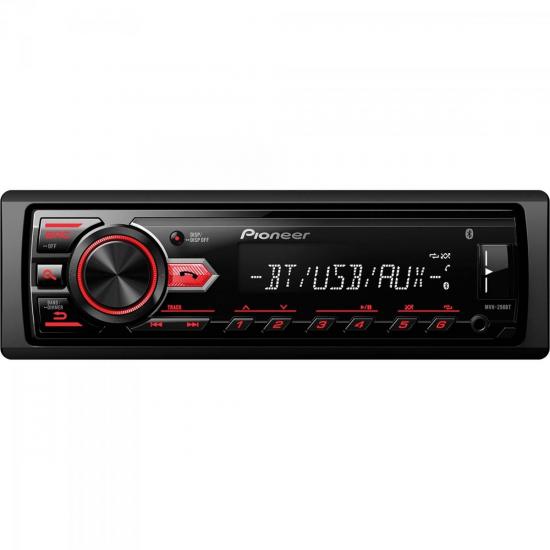 Auto Rádio USB/AM/FM/Bluetooth MVH-298BT Preto PIONEER Auto Rádio USB/AM/FM/Bluetooth MVH-298BT Preto PIONEER
