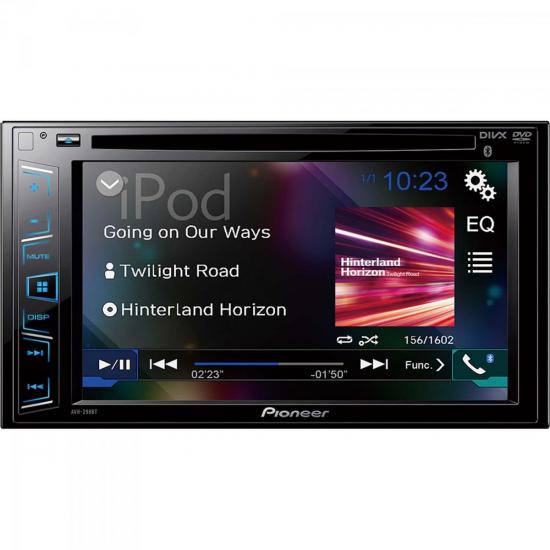 Auto Rádio DVD/USB/AM/FM/BLUETOOTH AVH-298BT Preto PIONEER Auto Rádio DVD/USB/AM/FM/BLUETOOTH AVH-298BT Preto PIONEER