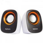 Caixa Multimídia 2.0 5W RMS CS-89 Branca/Preta/Laranja EXBOM Caixa Multimídia 2.0 5W RMS CS-89 Branca/Preta/Laranja EXBOM