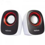 Caixa Multimídia 2.0 5W RMS CS-89 Branca/Preta/Vermelha EXBOM Caixa Multimídia 2.0 5W RMS CS-89 Branca/Preta/Vermelha EXBOM