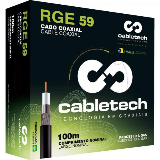 Coaxial STD59 40 Branco CABLETECH Coaxial STD59 40 Branco CABLETECH