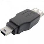 Adaptador USB A Fêmea x Mini USB Macho ADAP0022 Preto STORM