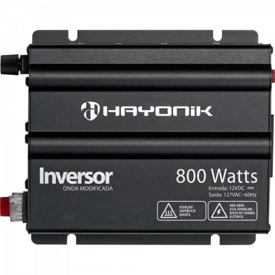 Inversor 800W 12VDC/127V Onda Modificada Cinza Escuro HAYONIK Inversor 800W 12VDC/127V Onda Modificada Cinza Escuro HAYONIK