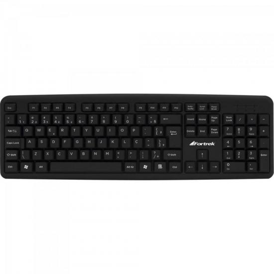 Teclado Standard USB SKL-104 Preto FORTREK Teclado Standard USB SKL-104 Preto FORTREK