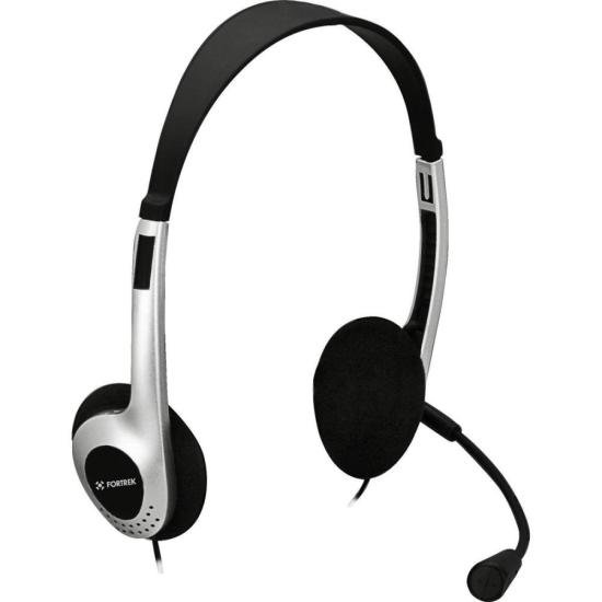 Fone Multimídia HBL-101 Prata/Preto FORTREK Fone Multimídia HBL-101 Prata/Preto FORTREK