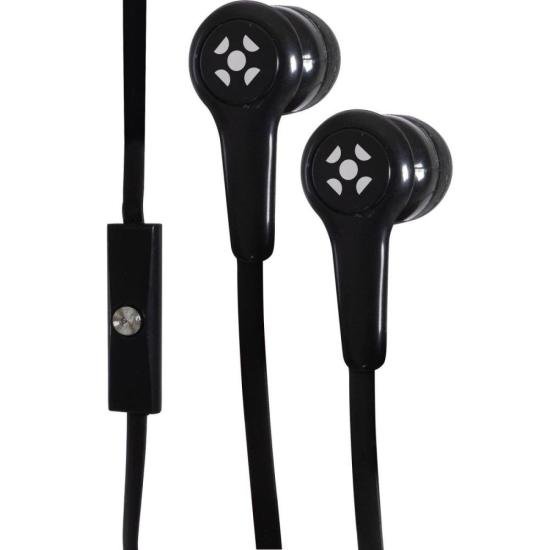 Fone de Ouvido com Microfone EML-101 Preto FORTREK Fone de Ouvido com Microfone EML-101 Preto FORTREK