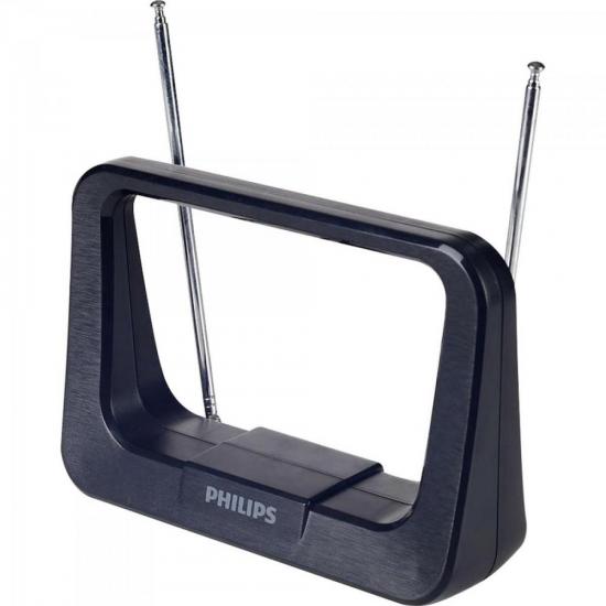 Antena Digital Interna HDTV/UHF/VHF/FM SDV1126X/55 Preta PHILIPS Antena Digital Interna HDTV/UHF/VHF/FM SDV1126X/55 Preta PHILIPS