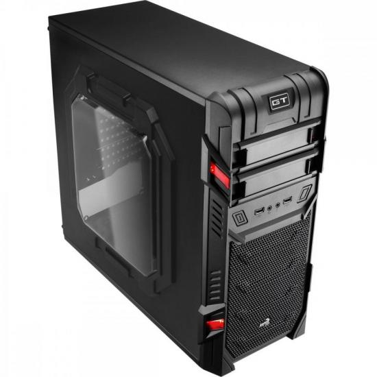 Gabinete Gamer Mid Tower GT WINDOW EN58683 Preto AEROCOOL Gabinete Gamer Mid Tower GT WINDOW EN58683 Preto AEROCOOL
