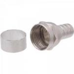 Conector F com Anel Para Crimpar RG6 Cromado MXT