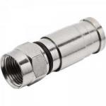 Conector F de Compressão RG6 Cromado MXT Conector F de Compressão RG6 Cromado MXT