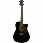 Violão Eletroacústico Dreadnought Folk Cutaway Aço GF-1D CEQ Preto GIANNINI