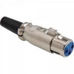 Plug Jack Cannon Fêmea com Prensa JCCN0007 Níquel STORM