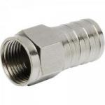 Conector F Tipo Barril Para Crimpar RG59 CONF0006 Níquel STORM