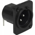 Conector Cannon Macho Painel de Plástico PGCN0011 Preto STORM
